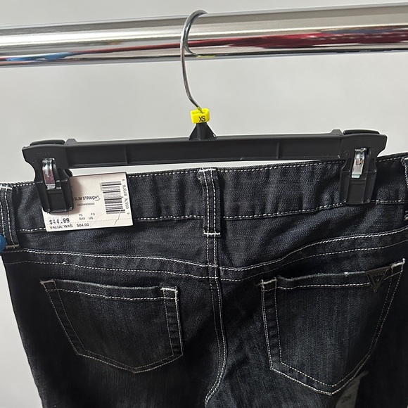 Guess Jeans Pismo Straight Leg Dark Wash Jeans for Women - Picture 3 of 7